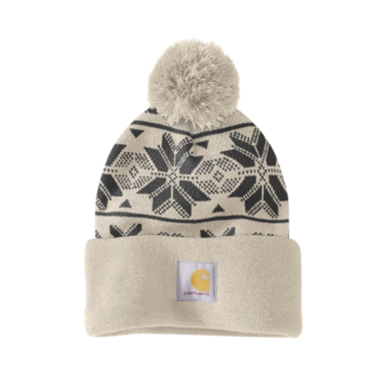 Carhartt AH6647 W Knit Pom Jcqrd Beanie