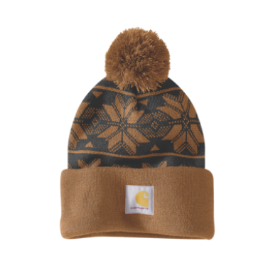 Carhartt AH6647 W Knit Pom Jcqrd Beanie