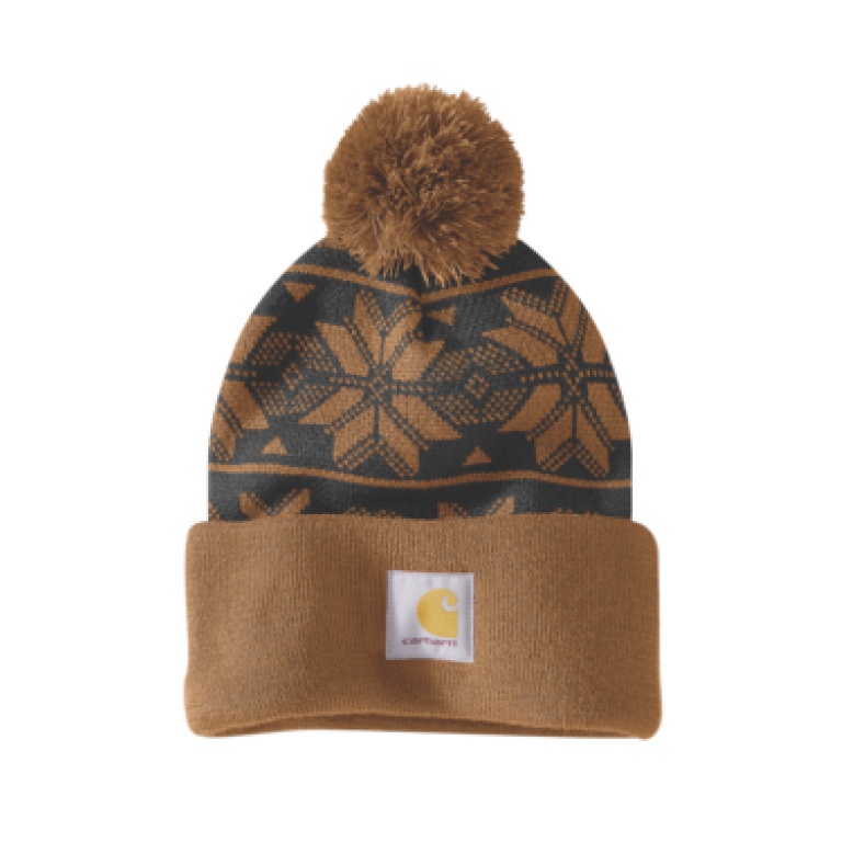 Carhartt AH6647 W Knit Pom Jcqrd Beanie