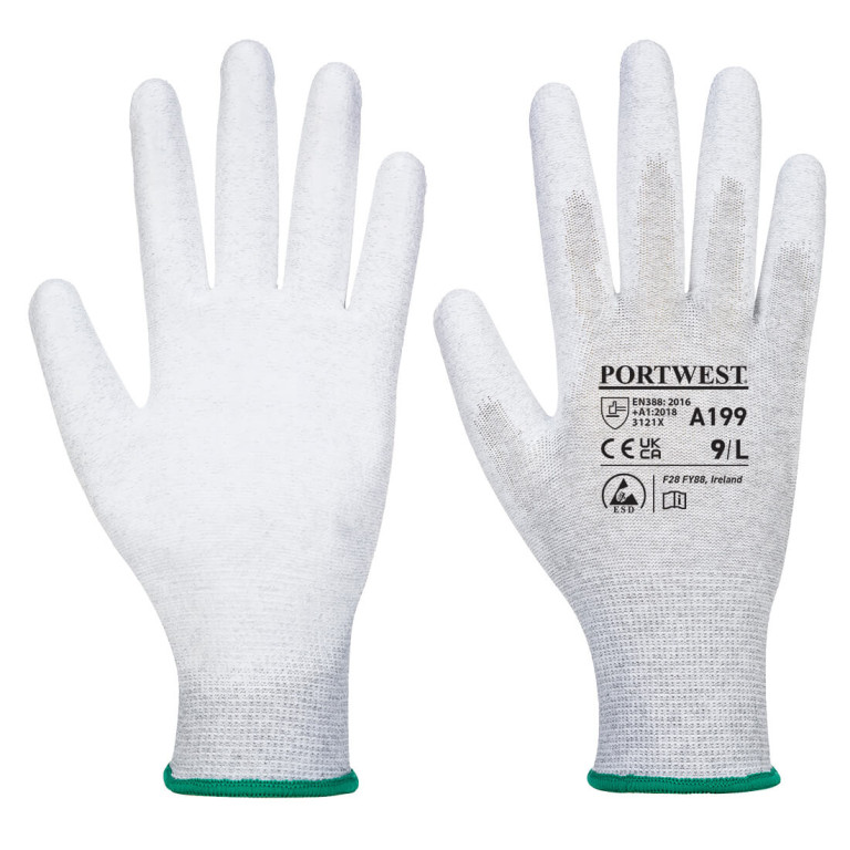 Portwest Safety Antistatic PU Palm Glove (Pack of 12 pairs)