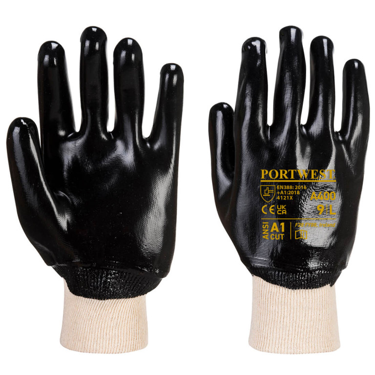 Portwest PVC Knit Wrist Gloves (Pack of 12 pairs)