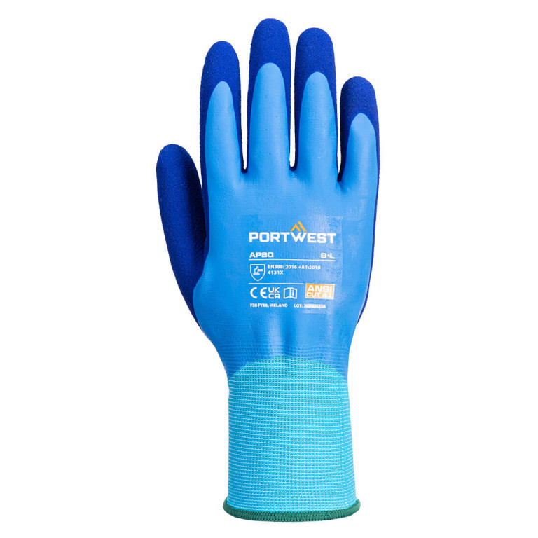 Portwest Liquid Pro Waterproof Latex Dipped Work Gloves (Pack of 12 pairs)