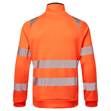 Portwest DX4 Hi-Vis Funnel Neck Zipped Sweatshirt