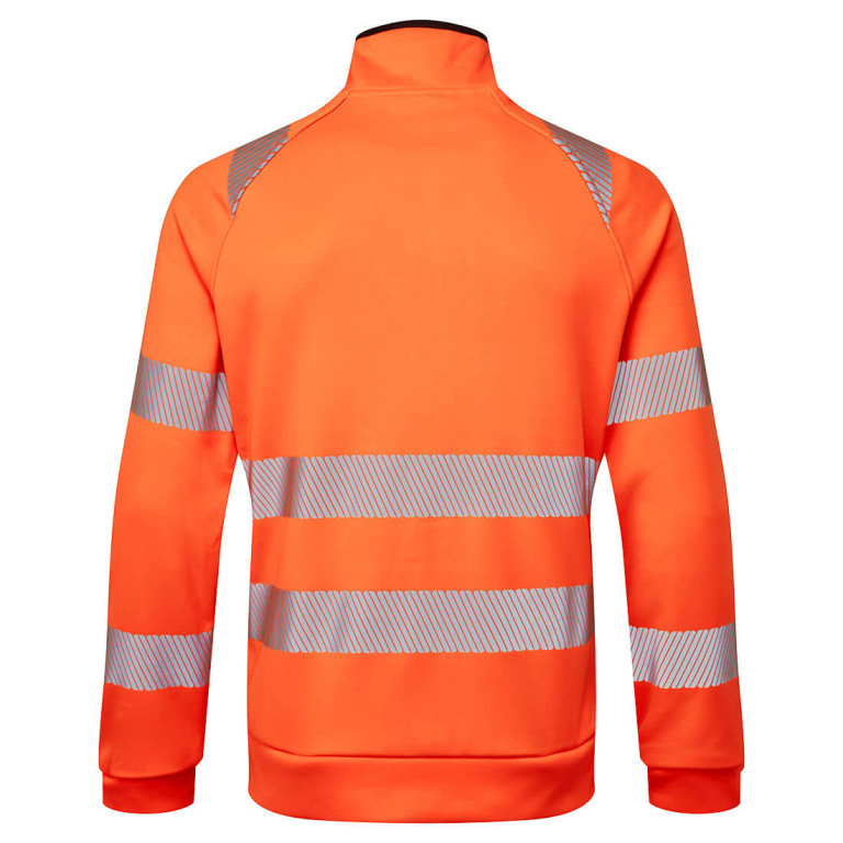 Portwest DX4 Hi-Vis Funnel Neck Zipped Sweatshirt