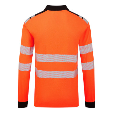 PW3 Modaflame Knit HVO FR Long Sleeve Polo Shirt