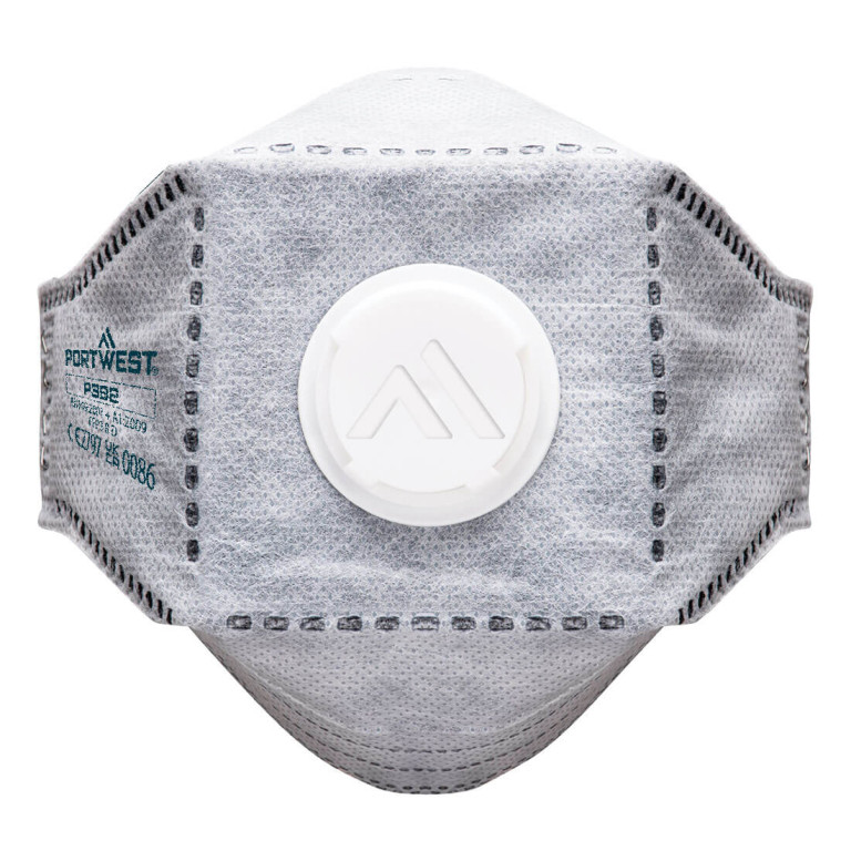 Portwest EAGLE FFP3 Valved Carbon Fold Flat Respirator (Pk10)