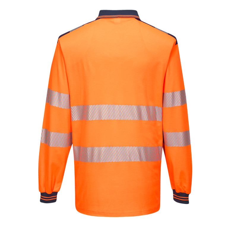 Portwest PW3 Hi-Vis Cotton Comfort Polo Shirt L/S