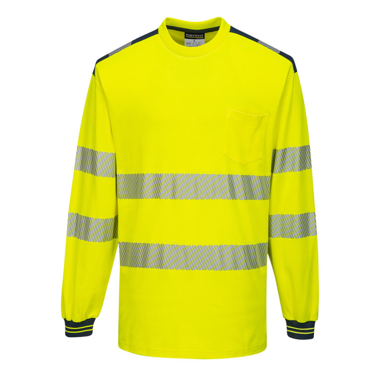 Portwest PW3 Hi-Vis Cotton Comfort T-Shirt L/S