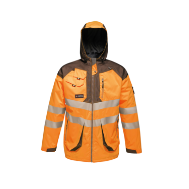 Regatta Hi-Vis Waterproof Reflective Hooded Jacket