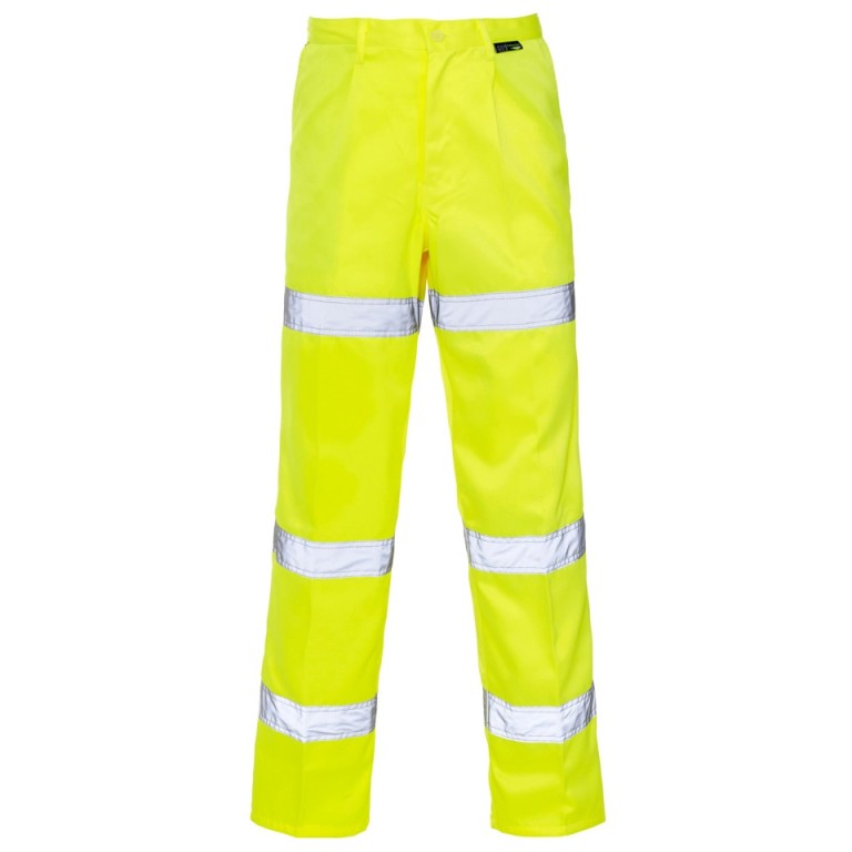 SuperTouch Hi-Viz 3 Band Polycotton Trousers