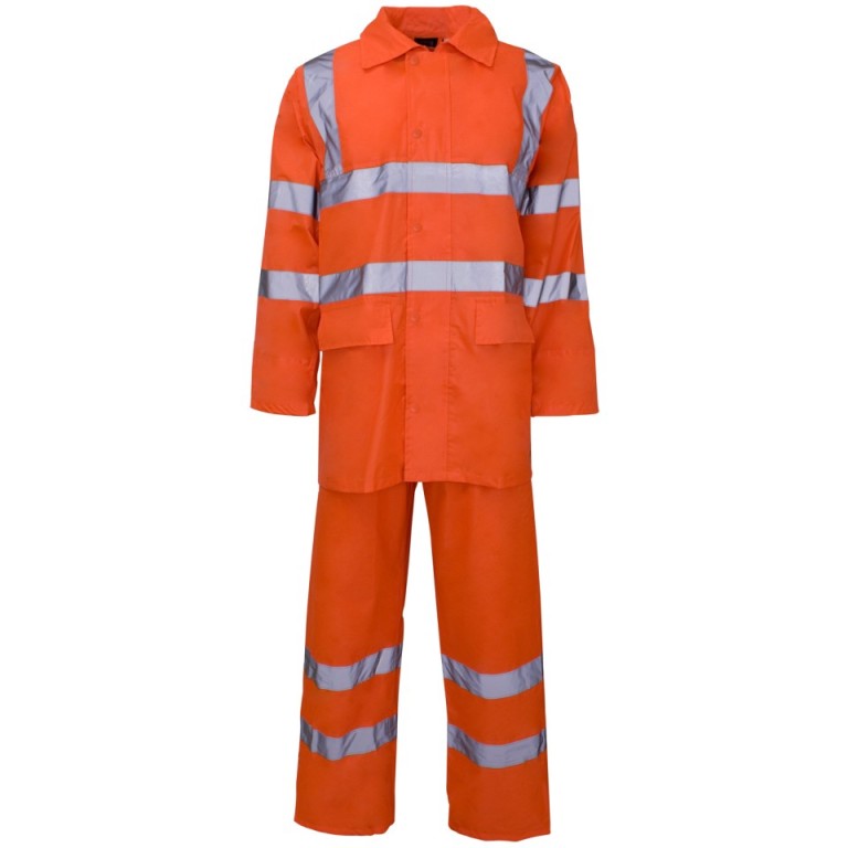 SuperTouch Polyester/PVC Hi Vis Rainwear - Rainsuit
