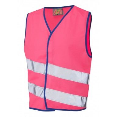 Leo Workwear Neonstars Children's Waistcoat pink