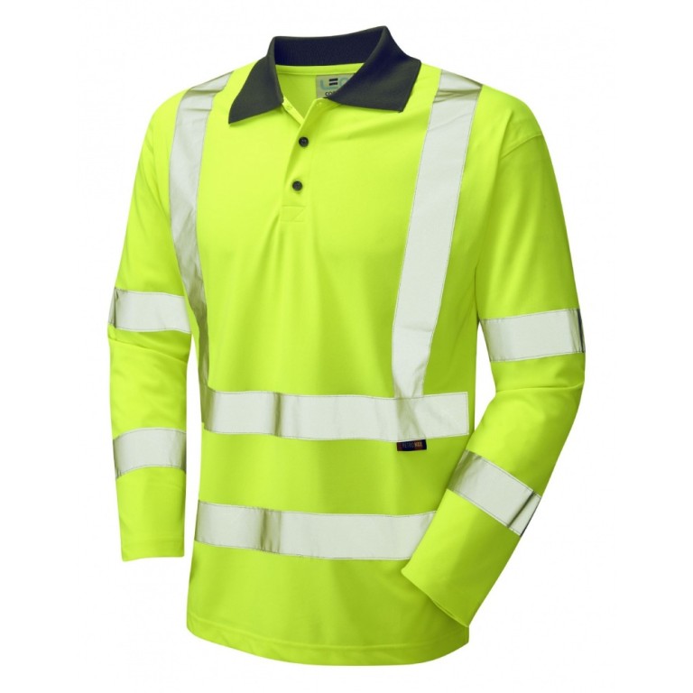 Leo Workwear Woolsery Coolviz Sleeved Polo Shirt