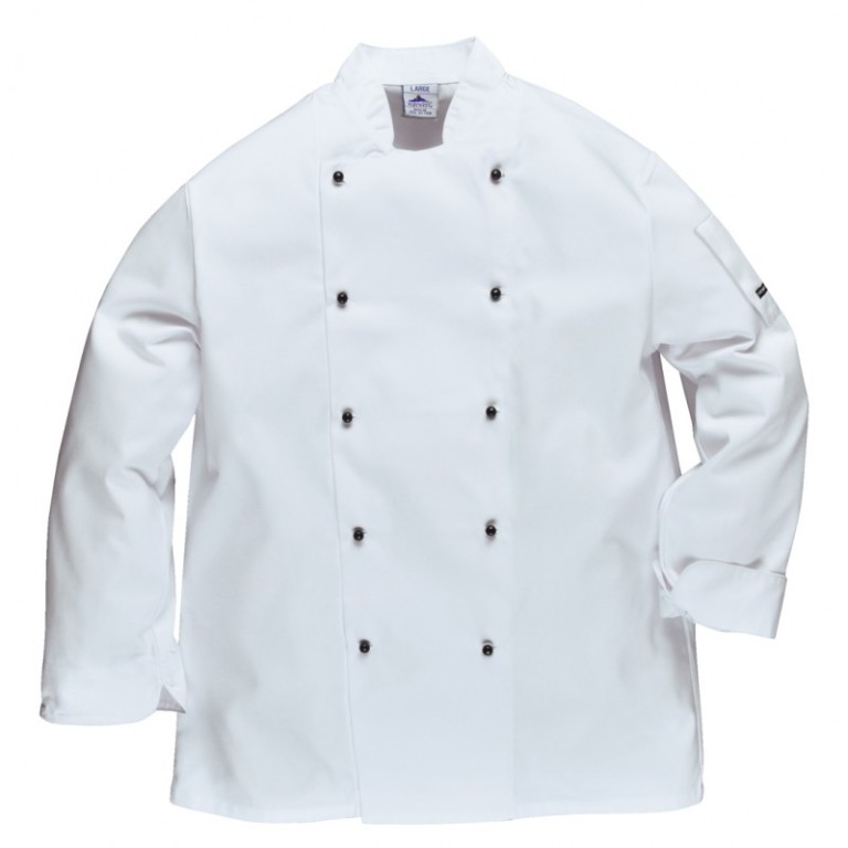 Portwest Somerset Chefs Jacket C834 Workwear Clothing at Your Workwear