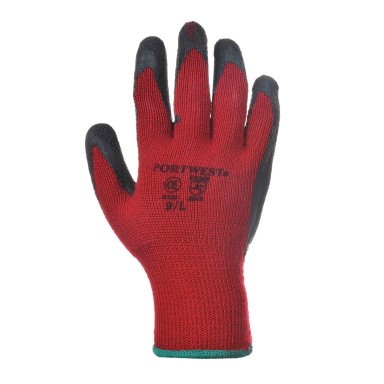 Portwest Grip Latex Palm Safety Work Wear Gloves (Pack of 12 pairs)