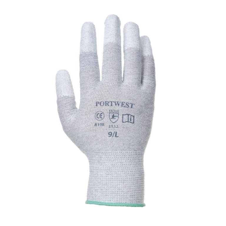 Portwest Anti static PU Fingertip Glove (Pack of 12 pairs)