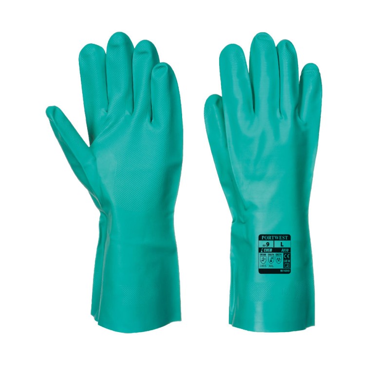 Portwest Nitrosafe Chemical Gauntlet (Pack of 12 pairs)