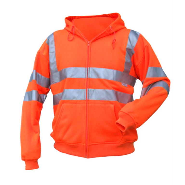 Beeswift Hi-Viz Hooded Zipped Sweat Shirt