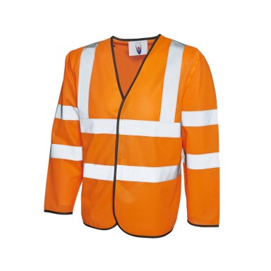 Uneek Hi-Viz Long Sleeve Vest