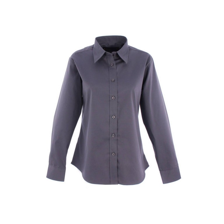 Uneek Ladies Pinpoint Oxford Long Sleeve Shirt