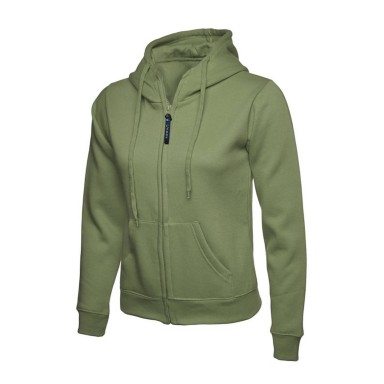 Uneek Ladies Zip Hooded Sweat Shirt