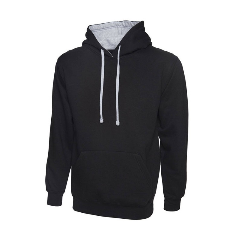 Uneek Contrast Hooded Sweat Shirt