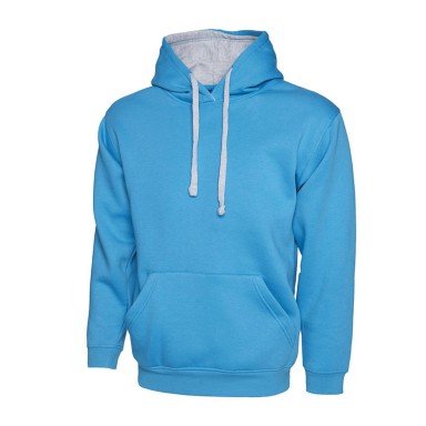 Uneek Contrast Hooded Sweat Shirt