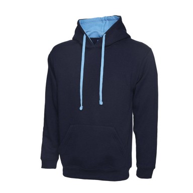 Uneek Contrast Hooded Sweat Shirt
