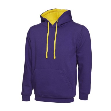 Uneek Contrast Hooded Sweat Shirt