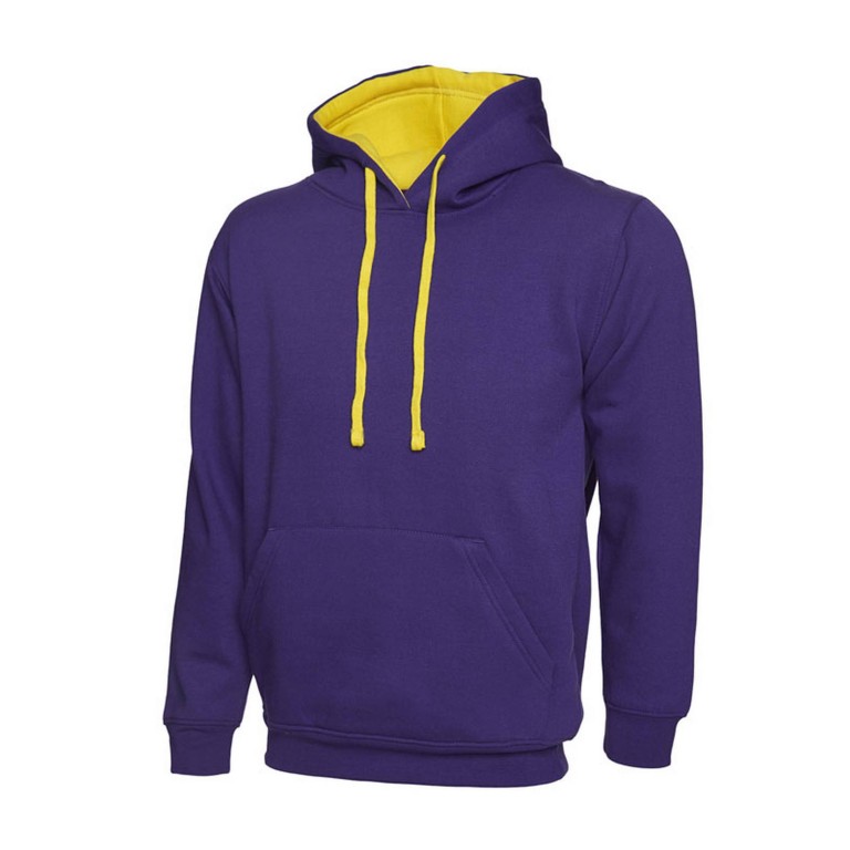 Uneek Contrast Hooded Sweat Shirt