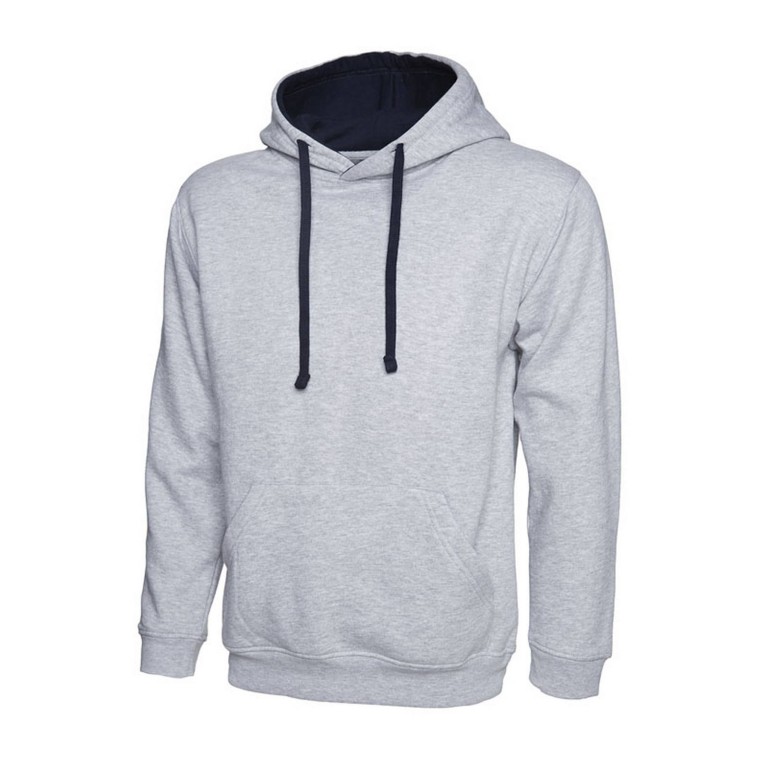 Uneek Contrast Hooded Sweat Shirt
