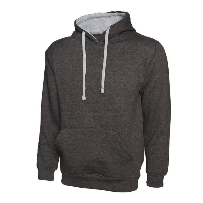 Uneek Contrast Hooded Sweat Shirt