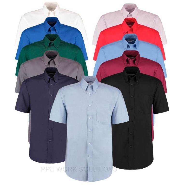 Kustom Kit Men's Short Sleeve Corporate Oxford Shirt Button Down Collar