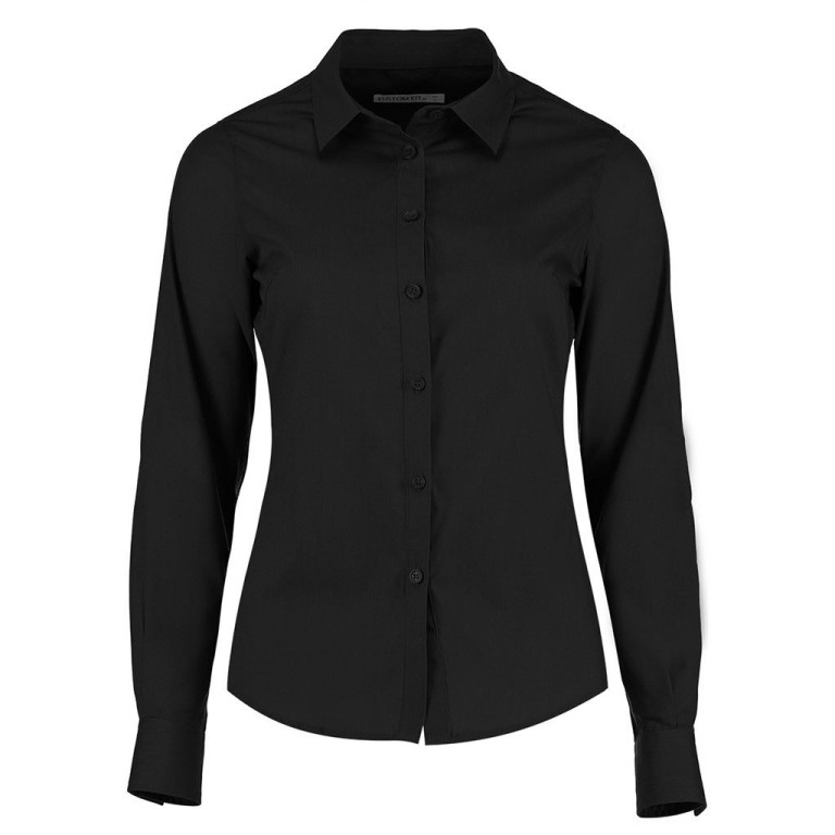 Kustom Kit Ladies Long Sleeve Poplin Shirt