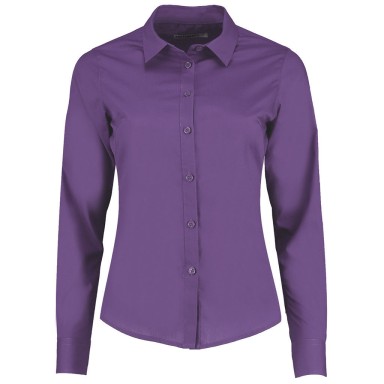 Kustom Kit Ladies Long Sleeve Poplin Shirt