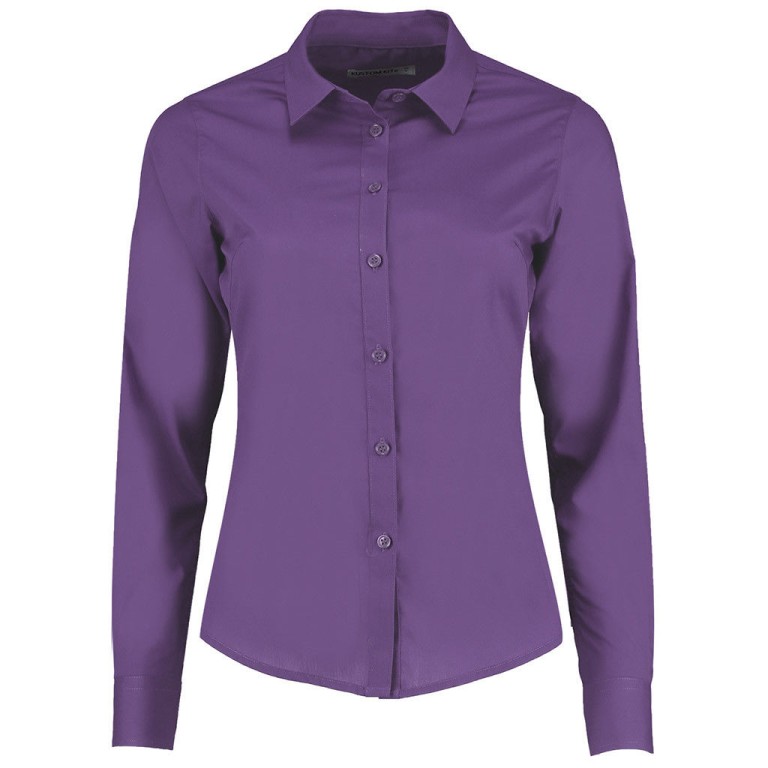 Kustom Kit Ladies Long Sleeve Poplin Shirt