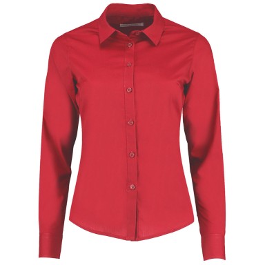 Kustom Kit Ladies Long Sleeve Poplin Shirt