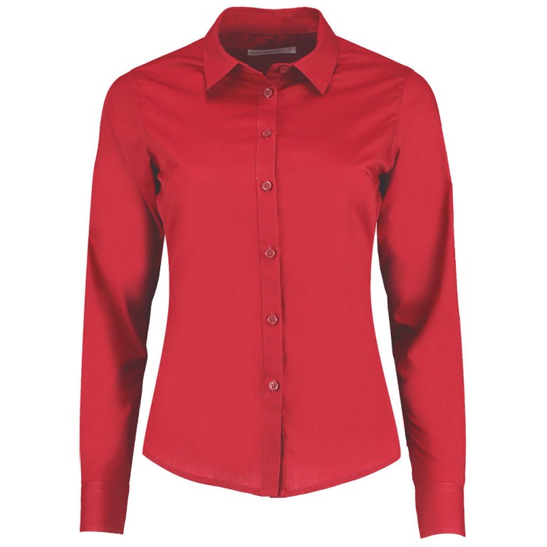 Kustom Kit Ladies Long Sleeve Poplin Shirt