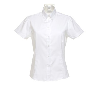 Kustom Kit Ladies' Corporate Oxford Short Sleeve Shirt