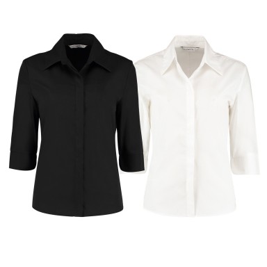 Kustom Kit Ladies Continental 3/4 Sleeve Shirt