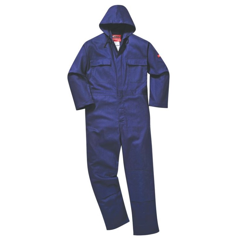 Portwest BizWeld Flame Resist Boilersuit Hood Stud Fastening 