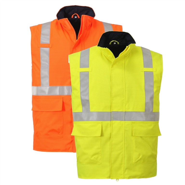 Portwest Bizflame Rain Hi-Vis FR Bodywarmer