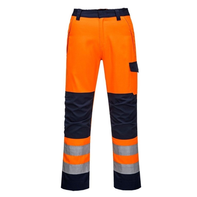 Portwest Modaflame RIS Orange/Navy Trouser