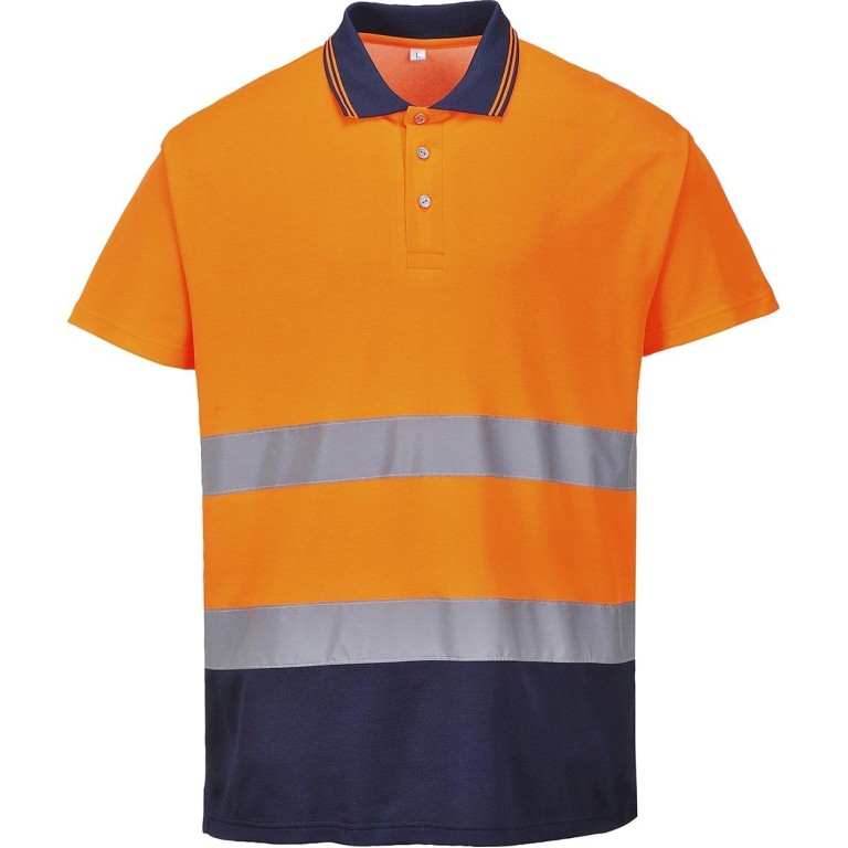 Portwest H-Viz Two-Tone Cotton Comfort Polo