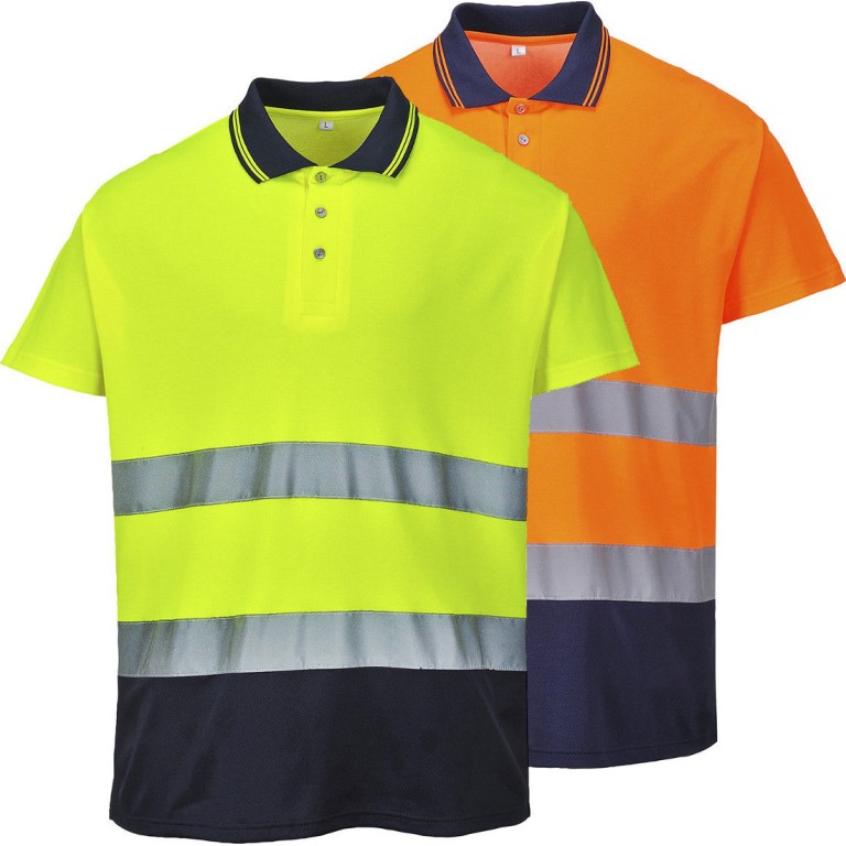 Portwest H-Viz Two-Tone Cotton Comfort Polo