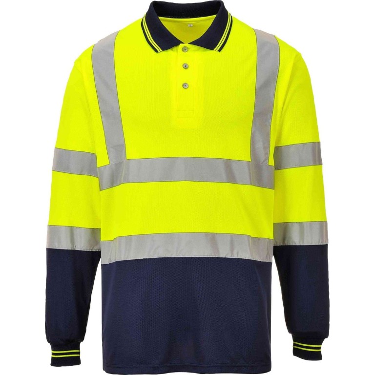 Portwest H-Viz Two-Tone Long Sleeved Polo