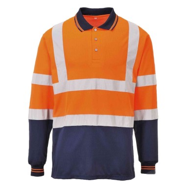 Portwest H-Viz Two-Tone Long Sleeved Polo