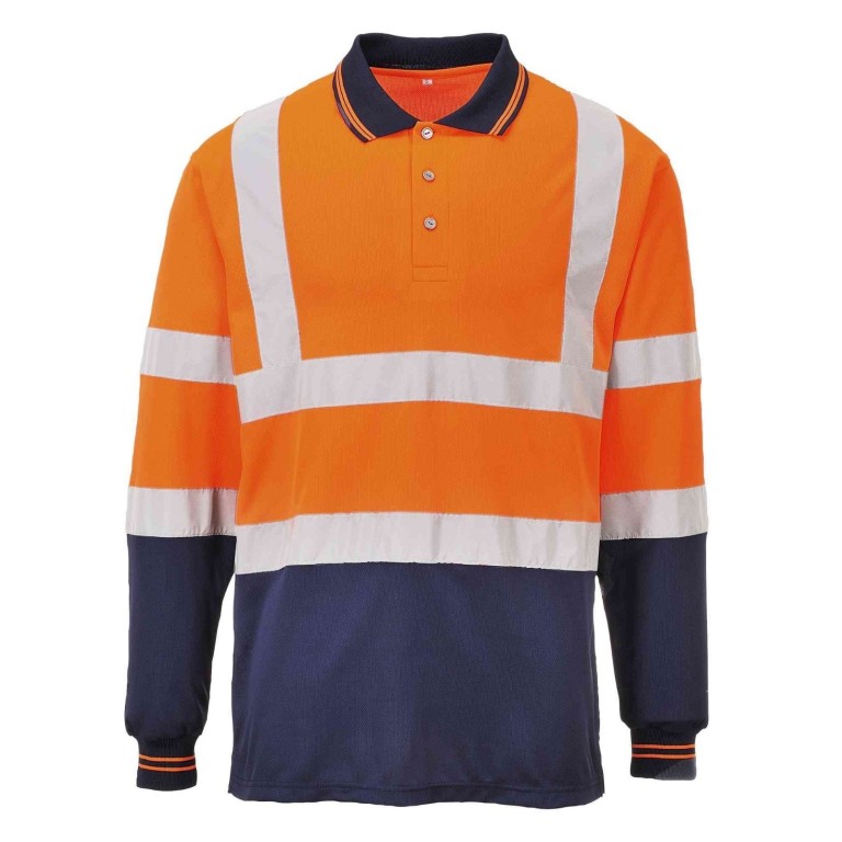 Portwest H-Viz Two-Tone Long Sleeved Polo