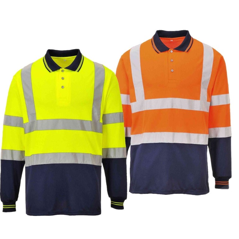 Portwest H-Viz Two-Tone Long Sleeved Polo