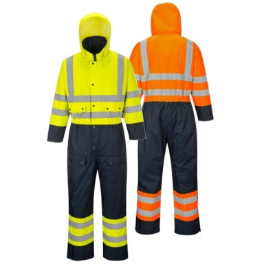 Portwest Hi-viz Contrast Coverall - Lined